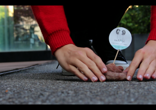 DOLCETTO O SCHERZETTO? SACCHETTO! La dog guerrilla di Kiki Pelosi per Milano.