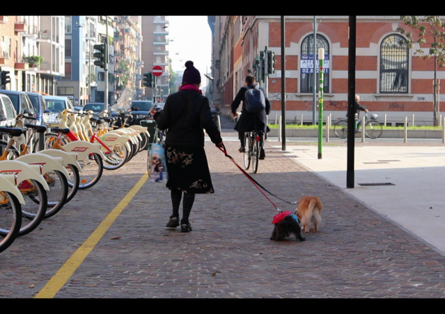DOLCETTO O SCHERZETTO? SACCHETTO! La dog guerrilla di Kiki Pelosi per Milano.